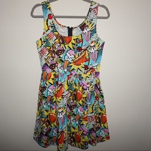 Retrolicious Pop Art Snack Attack Dress W/Pockets!